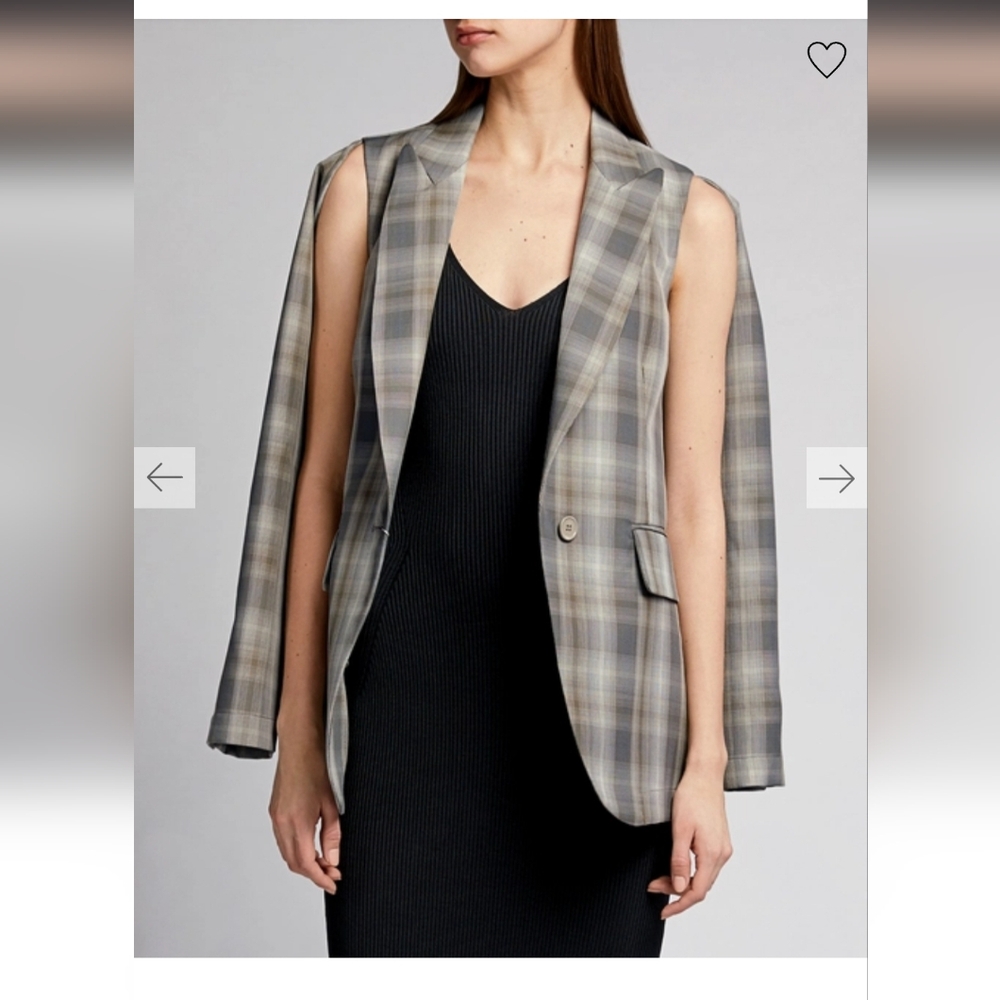 Chic Gray Tailored Blazer Modern Suit Jacket